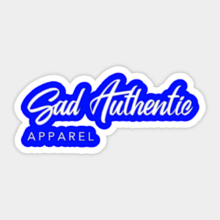 Sad Authentic Apparel Sticker - Blue Sticker